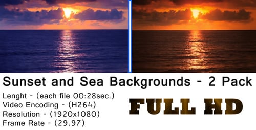 Sunset and Sea Background