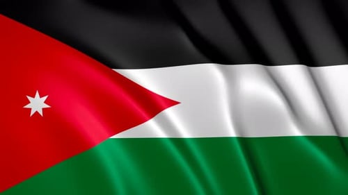 Seamless Waving Flag of Jordan Animation