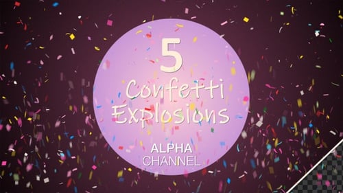 Colorful Falling Confetti Pieces Celebration Pack