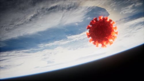 Coronavirus COVID-19 on the Earth Orbit