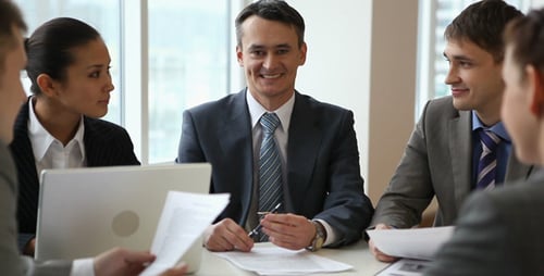 Team Meeting with Business Professionals