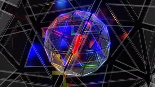 VJ Loop Animation of NFT Rotation in a Crystal Ball