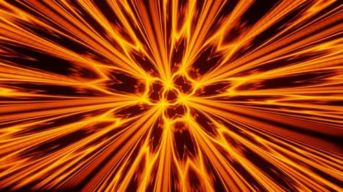 Dynamic Fiery Geometric Tunnel Loop Background