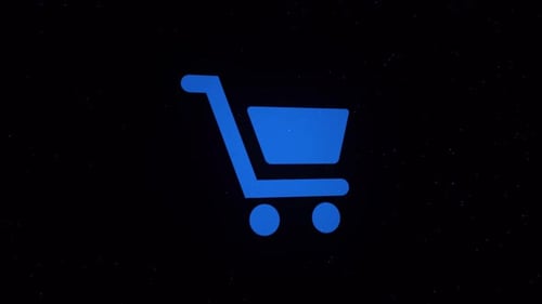 Abstract Shopping Cart Particle Dissolve Reveal