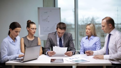 Group Of Business People Meeting At Office