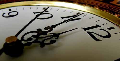 Close Up of Clock Hands Ticking