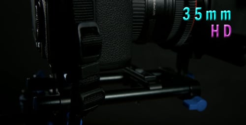 Camera Equipment on a Black Slider for Filming