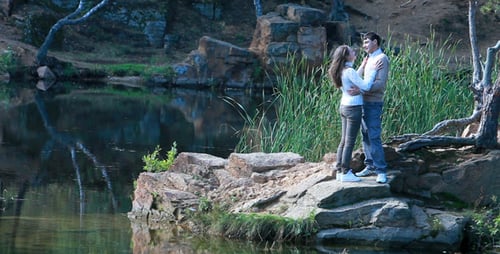 Couple at lake