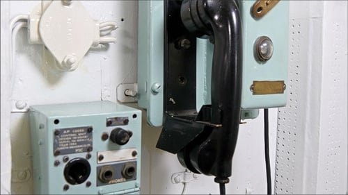Vintage Ship Telephone System Mounted on Wall