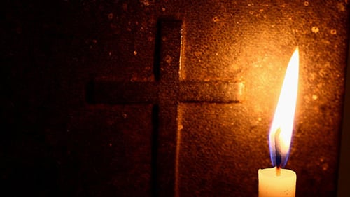 Candle With Holy Bible 496