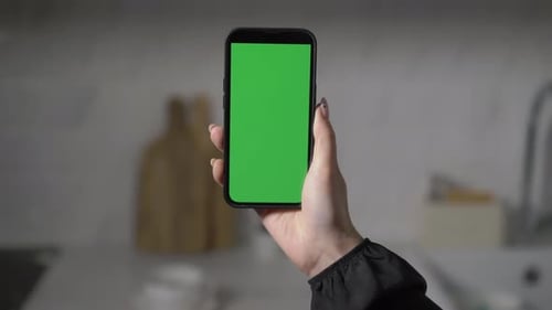 Smartphone mit Greenscreen-Display-Handy