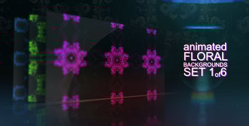 Elegant Animated Decorative Floral Ornament Patterns