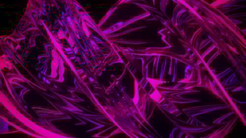 Abstract 3D Magenta Translucent Shape Formation Rotating Loop