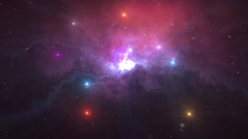 Animated Space Nebula and Twinkling Stars Background