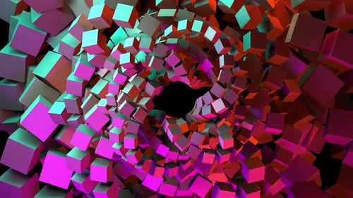 Animated Background From Cubes