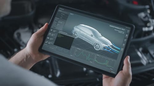 On Screen Tablet Software for Testing Vehicle Aerodynamics