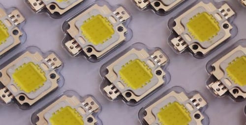 Close Up of Multiple LED Chips
