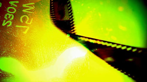 Close Up of an Illuminated Film Strip