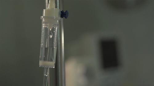 Intravenous Drip in Hospital, Macro Shot
