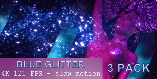 Blauer Glitzer — 3er-Pack