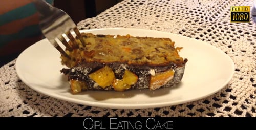 Dessert Slice being eaten on a Plate