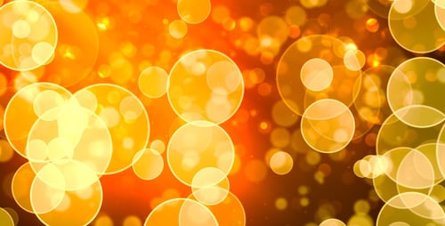 Golden Abstract Bokeh Light Particles Background