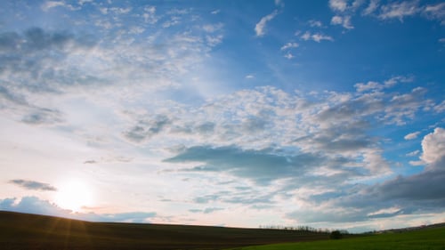 Sunset over the Fields of Moravia
