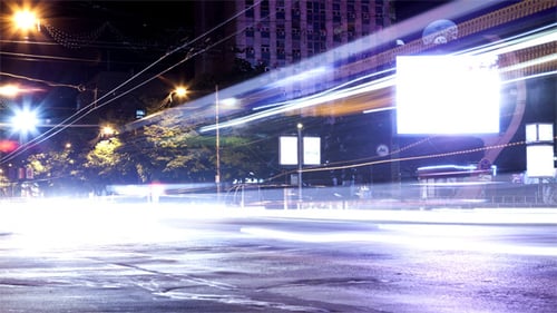 Night Traffic In The Busy City