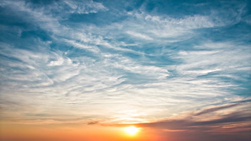 Beautiful Sky Time Lapse at Sunrise or Sunset