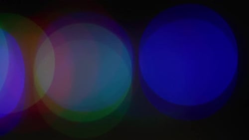 Abstract Out-of-Focus Circles Shifting Colors