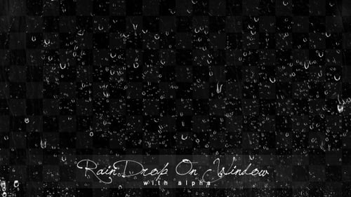 Raindrops on Window Overlay with Alpha Channel