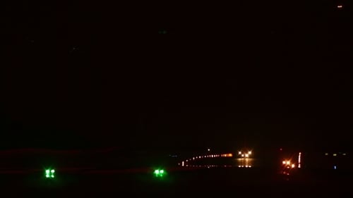Night Departing. Take-off