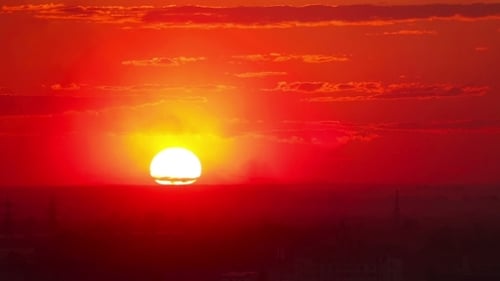 Puesta de sol roja