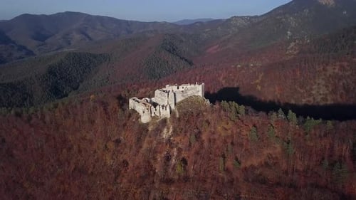 Aerial View of Uhrovec Castle, Slovakia
