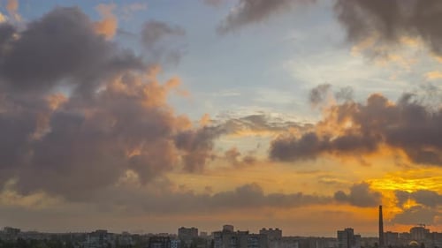Dawn Over the Rooftops of the City