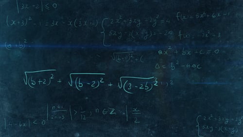 Animated Mathematical Equations Reveal with Light Effect