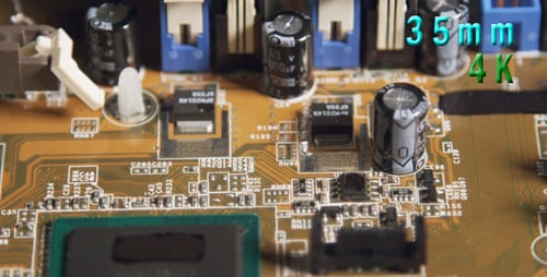 Yellow Computer Circuit Board 01