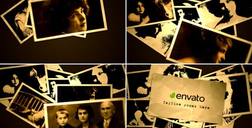 Vintage Photo Album Opener with Retro Logo Reveal