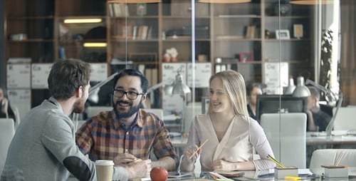 Creative Team Meeting in Modern Office