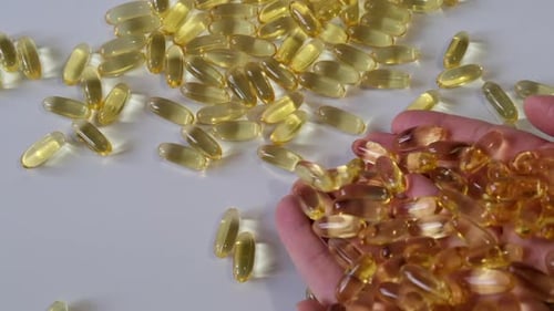 Omega-3 gold Fish Oil. Cod liver oil medicines.