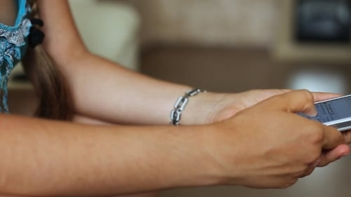 Girl Using Mobile Phone