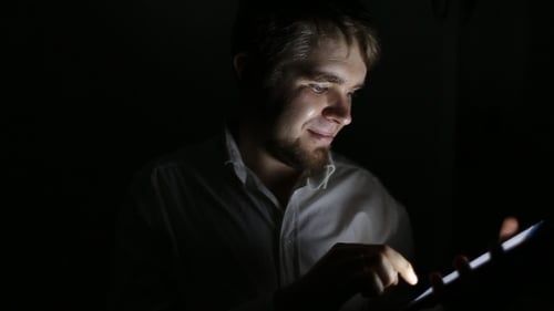Man Using a Tablet PC
