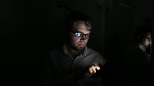 Man Using a Tablet PC