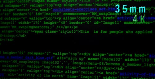 Green Computer Code Scrolling Through Screen