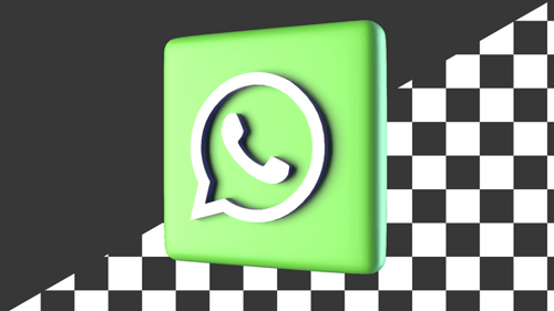Spinning Loop 3d Whatsapp Logo Alpha Channel