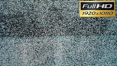 Abstract Black and White Television Static Footage