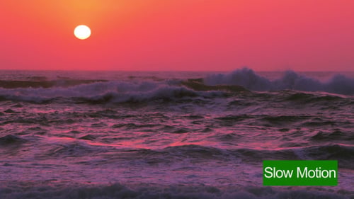 Sunset over Ocean Surf