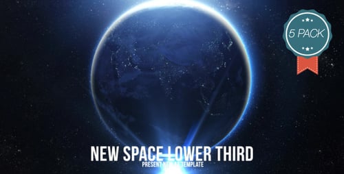 Futuristic Earth Globe Lower Third Title Animation