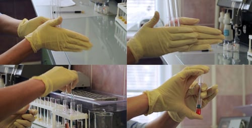 Close Up of Medical Tests in Laboratory