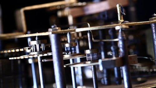 Intricate Clockwork Gears Spinning